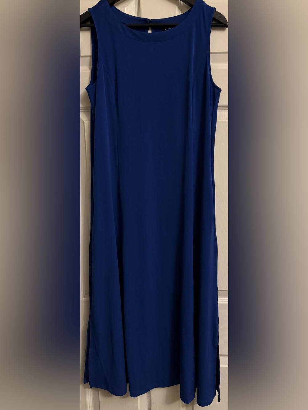 Susan Graver Royal Blue Sleeveless A-Line Dress